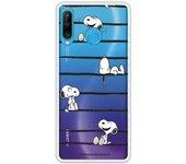 Funda Oficial de Peanuts Snoopy Rayas para Huawei P30 Lite