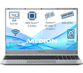 PORTATIL MEDION E15301 AMD R3-3200U-8G-512SSD-15-FREE