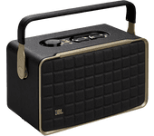 Altavoz estéreo - JBL Authentics 300, 100W, Bluetooth, Wi-Fi, asistentes de voz Google y Alexa, batería con autonomía 8h, diseño retro, Negro