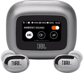 Auriculares True Wireless - JBL Live Buds 3, 40 h Autonomía, Conexión Multipunto, IP55, Silver