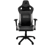 Silla gaming - Corsair T3 Rush, Reposacabezas 4D, Espalda inclinable, Hasta 120 kg, Almohadilla incluida, Negro