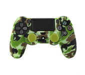 Funda - FR-TEC Camo Woodland, Para PS4 + Grips, Silicona