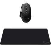 Ratón gaming - Combo Logitech G G502 X + Alfombrilla G240, 25.600ppp, Base antideslizante, Interruptores, Botones programables, Negro