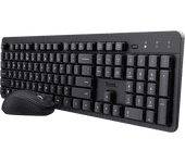 Pack Teclado + Ratón - Trust Ody II, Inalámbrico, Silencioso, Negro