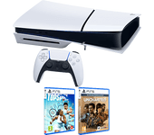 Consola - Sony PlayStation 5 Slim Standard, 1 TB SSD, mando + 2 Juegos (Uncharted: Colección Legado de los Ladrones TopSpin 2K25)