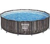 Juego de piscina Bestway Steel Pro Max 427 aspecto madera