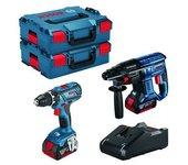 Bosch Kit Gsr18v-28+gbh18v-21+car+2b 4ah+l-Box