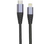 Muvit Tiger Cable USB-C 2.0 a Lightning 3A 1,2m Gris