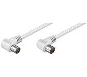 Goobay Cable Coaxial Antena Acodado 1.5m Blanco