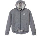 Chaqueta nike sportswear club fleece niña gris