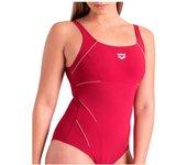 Bañador de natación arena jewel one piece r mujer rojo /blanco