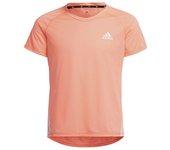 Camiseta de training adidas aeroready 3 bandas girls acid red