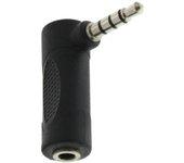 Adaptador jack 3,5 mm a jack 3,5 mm con codo