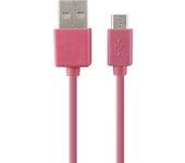 KSIX-Cable USB a Micro USB KSIX 1 m Rosa