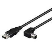 Goobay USB 2.0 AB 200 R/A HiSpeed, 2m cable USB USB A USB B Negro