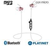 Auriculares Stereo Bluetooth Deportivos Universal Magneticos Rosa