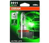 Lámpara incandescente halógena OSRAM H11 Ultra Life 12V, 55W