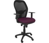 Silla Jorquera malla negra asiento bali morado