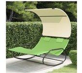 Roca doble Sunbed y verde Canopy y crema