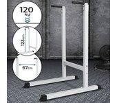 Nova Physionics® Estación de Entrenamiento - Multifunción, 103x67x123cm, de Metal, Agarre Acolchado, Máx. 120kg, - Estación de Fondos, Dominadas,