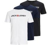 Jack & Jones Camiseta de Manga Curta Corp Logo 3 Pack