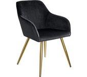 Silla Aterciopelada Marilyn Oro - Negro/oro