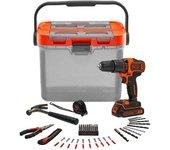 Set de taladro y accesorios black & decker bcksb05-qw 18 v