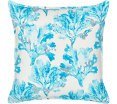 Cojín de algodón motivo coral blanco y azul 45 x 45 cm BELIANI Rockweed