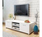 Mueble de TV blanco brillante 120x40,5x35 cm