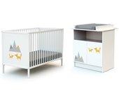 Conjunto Duo de Dormitorio de Bebé WEBABY (Blanco)