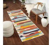 Surya alfombra de pasillo escandinava moderna multicolor/naranja 80x220