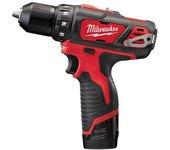 Milwaukee - taladro atornillador 12 v li-ion 2.0 ah 30 nm 2 velocidades - m12 bdd-202x