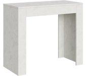 Consola extensible 90x42/198 cm emy small blanco espatulado