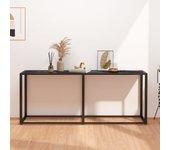 Mesa consola VIDAXL Negro Cristal (180x35x75,5 cm)