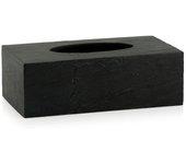 Andrea house ba70117 caja para pañuelos de pizarra moderna negra