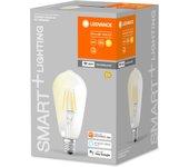 Ledvance smart led lámpara con tecnología wifi, socket e27, regulable, blanco cálido (2700 k), reemplaza incandescentes con 60 w, smart + wifi