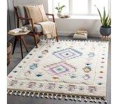 Surya alfombra shaggy bohemia multicolor/blanco 160x213