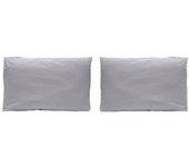 2 fundas de almohada 100% algodón pure gris 50x75 cm