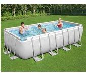 Bestway power steel set de piscina rectangular 488x244x122 cm