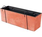 Maceta urbi case beton effect w , dimensiones (mm) 580x180x195, color terracota