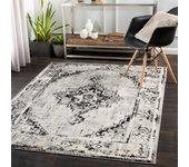 Surya alfombra vintage oriental blanco/gris/negro 152x213