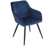 Silla vintage de terciopelo azul gisele