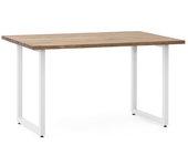 Mesa icub strong eco 120x80x75cm blanco en madera maciza de pino acabado vintage estilo industrial box furniture