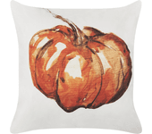 Beliani cojín de terciopelo beige/naranja 45 x 45 cm curbita