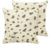 Conjunto de Cojíns Decorativos BELIANI Beige (45x45x4)