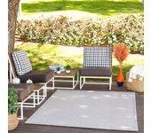 Surya alfombra exterior/interior gris/marfil 160x213