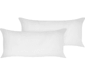 Conjunto de 2 Almohadones BELIANI Triglav de Lyocell Blanco 80X40X10