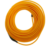 Cable electroluminiscente dorado de 2.3mm en bobina 5m con pilas