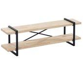 Mueble Tv Plank Roble Nordish/Negro 46X36x150 Cm