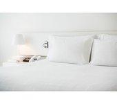 Sábana encimera hosteline iris premium blanco cama de 135